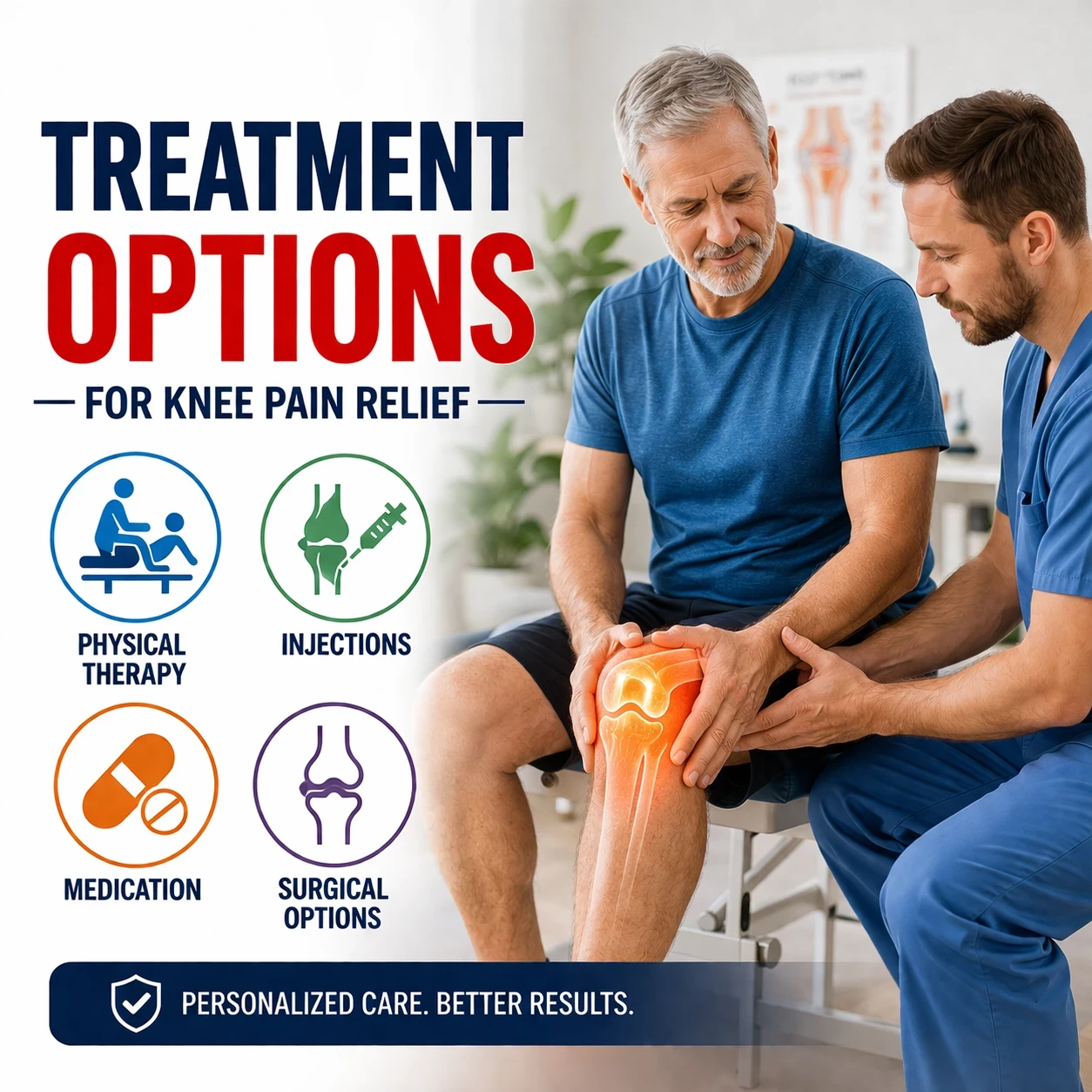 Treatment options knee pain image