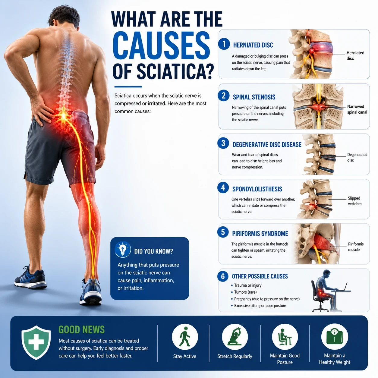 What Are the causes of sciatica pain image