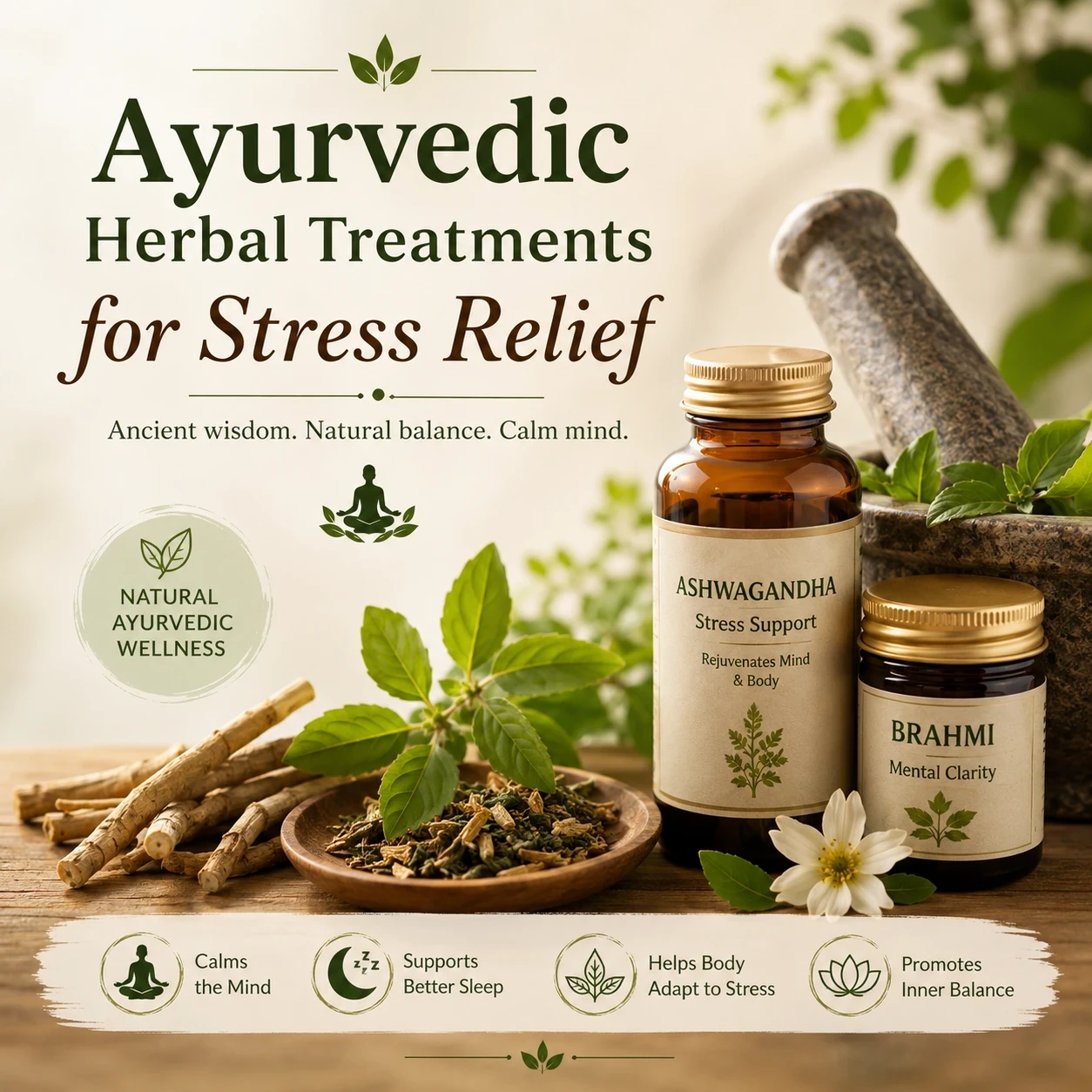 Ayurvedic Herbal Treatments for Stress relief image