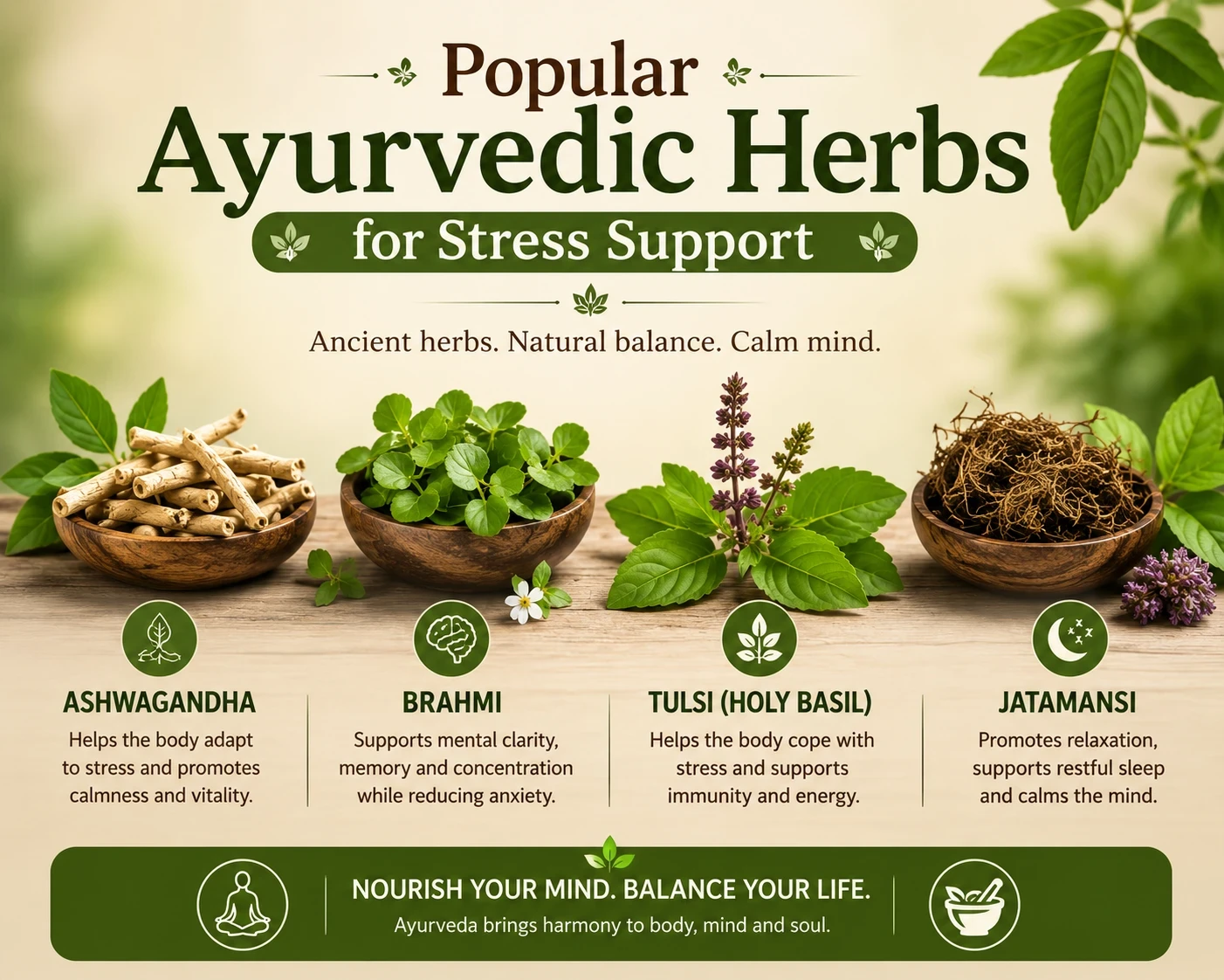 Popular Ayurvedic Herbs for Stress Relief image
