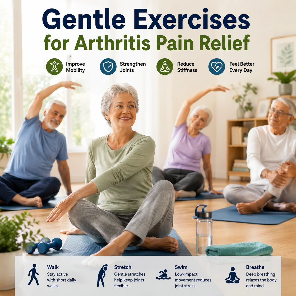 Gentle exercises for arthritis pain relief image