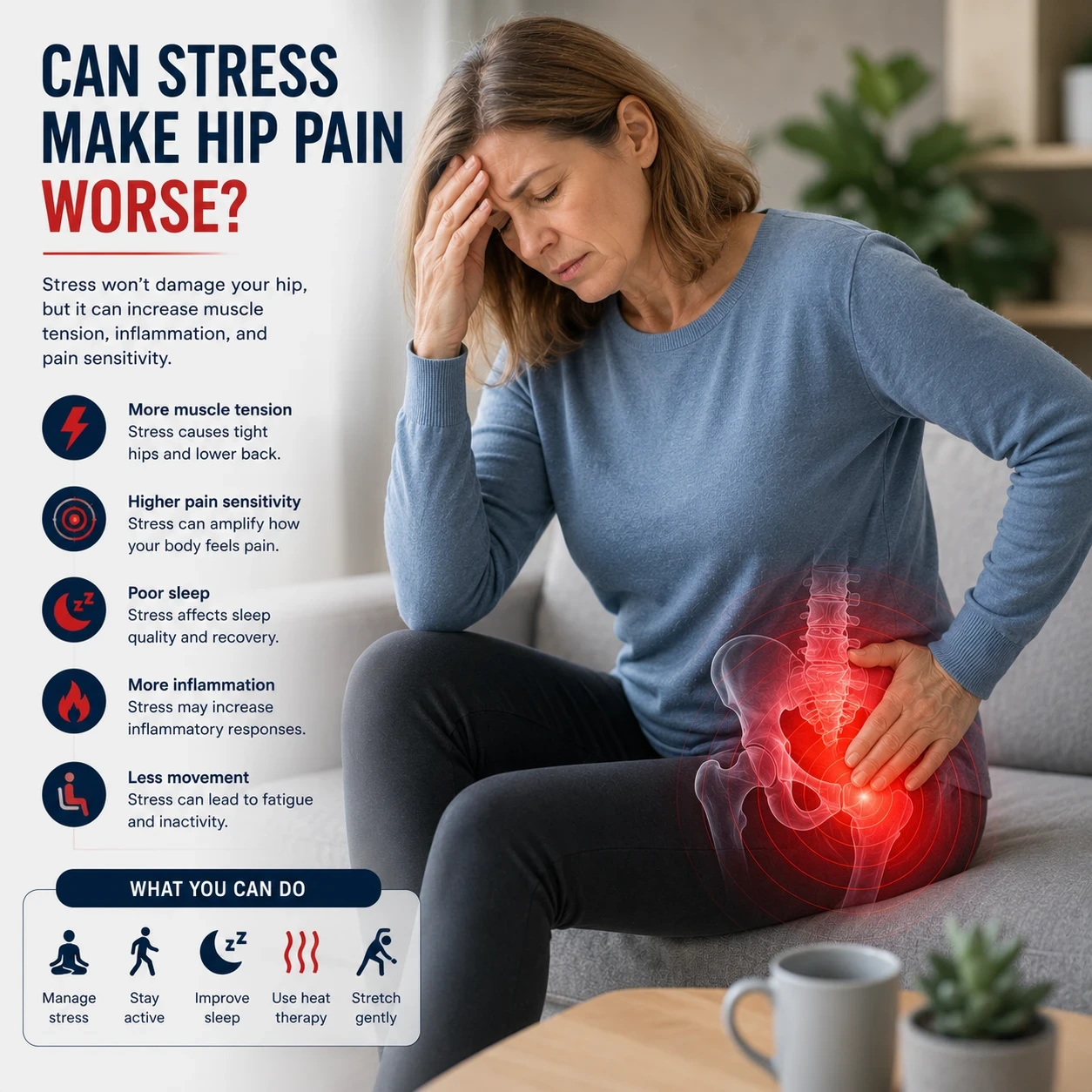 Can stress make hip pain worse image