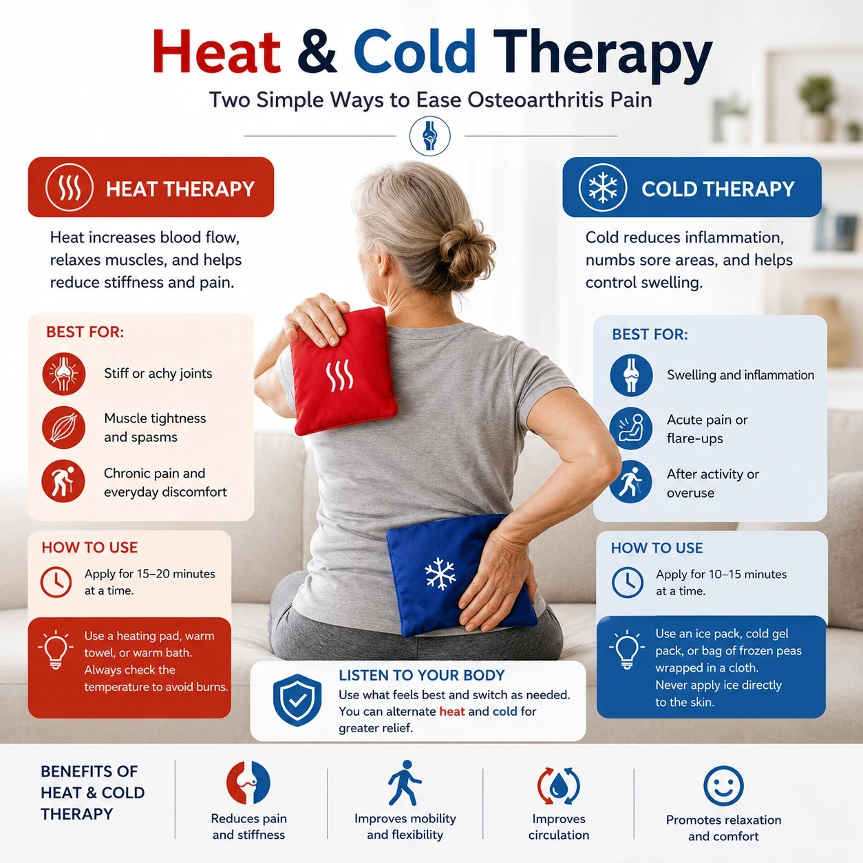 Heatcand cold therapy for stiffness joints image