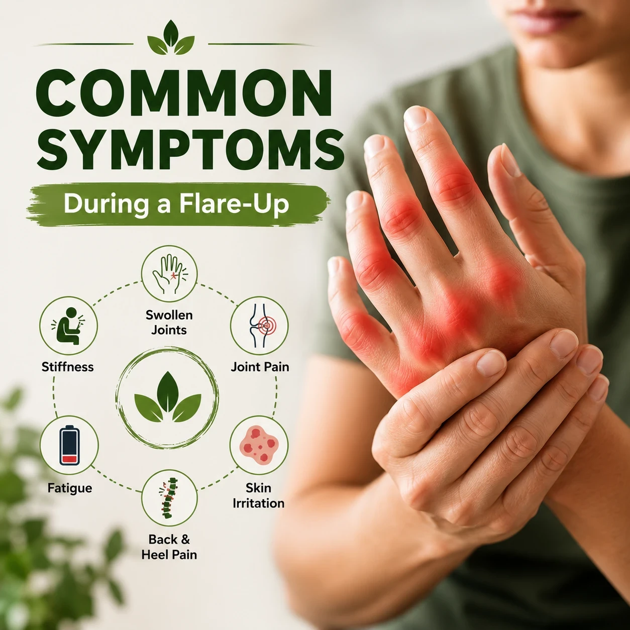Common symptoms during a flare up image