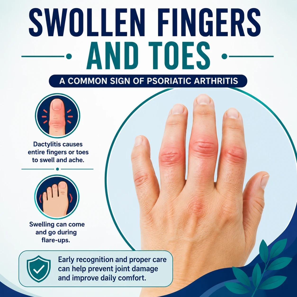 Swollen fingers and toes image