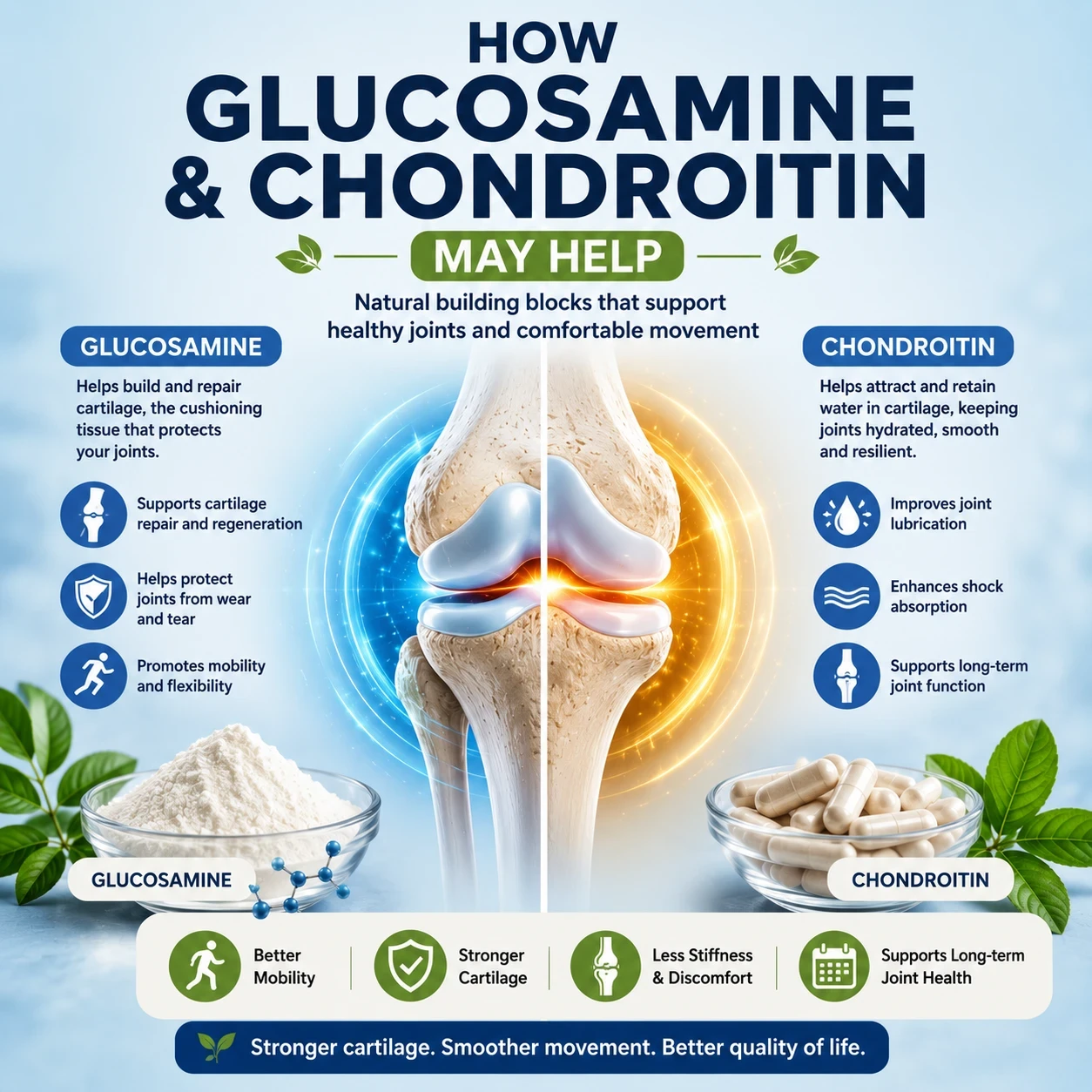 How Glucosamine and Chondroitin supplements may help creaky joints image