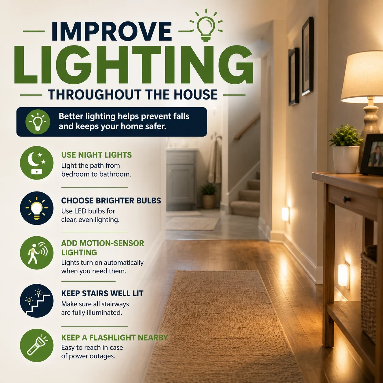 Improve the lighting throughout the house image