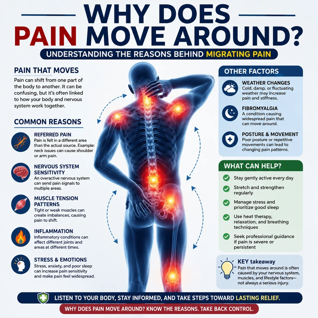 Why does pain move around image
