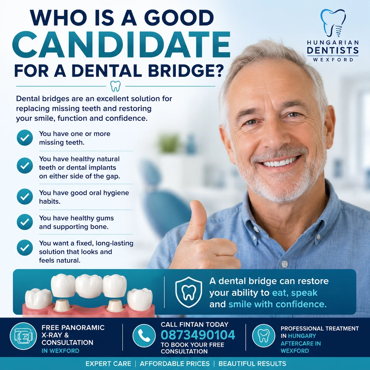 Who is a good candidate for a dental bridge image