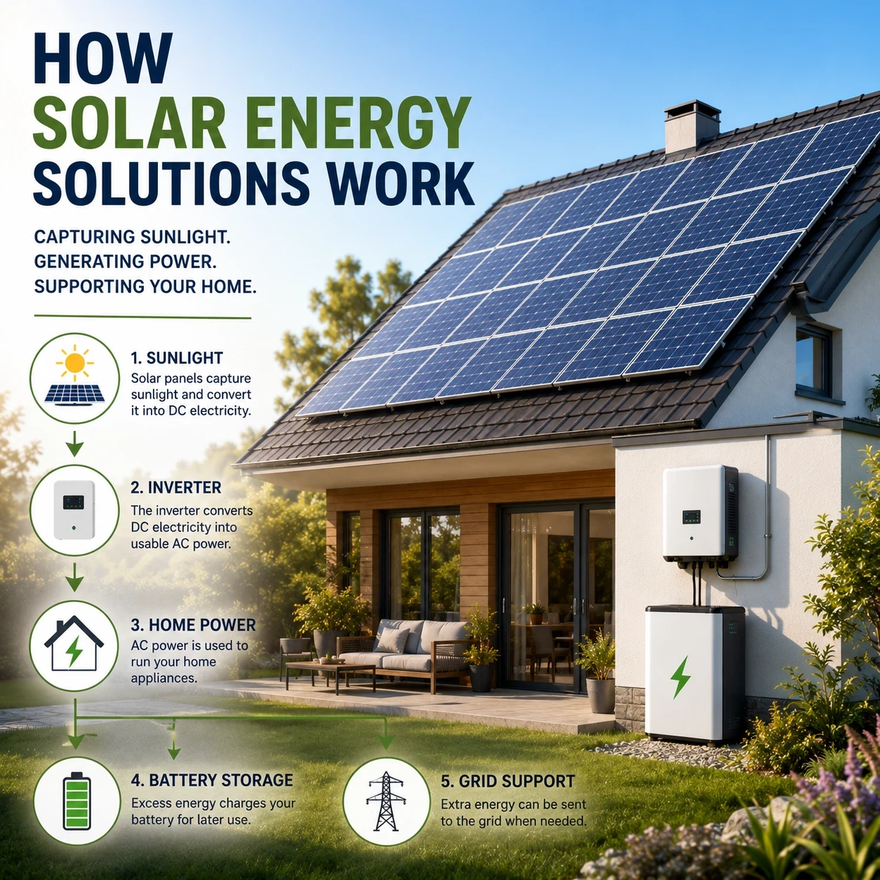 How solar energy solutions work image