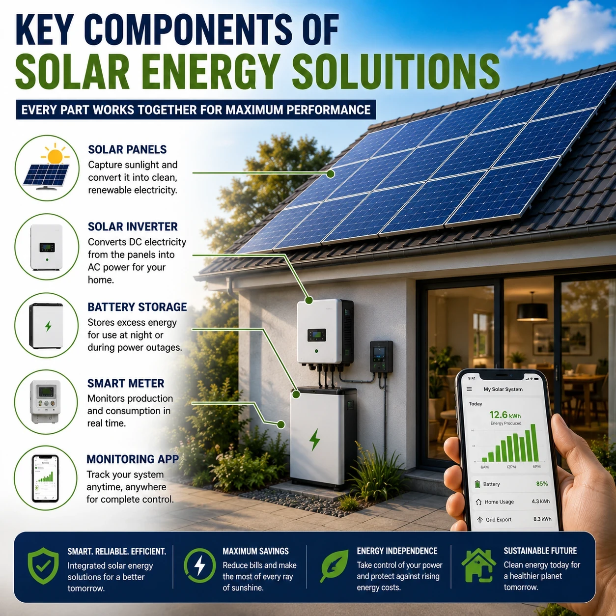 Key components of solar energy solutions image