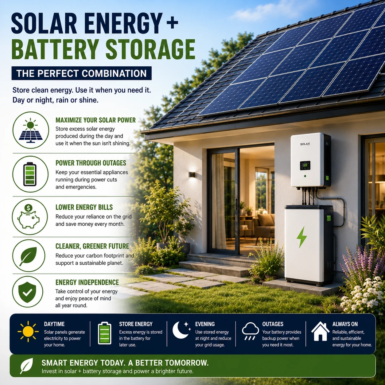 Solar plus battery storage image