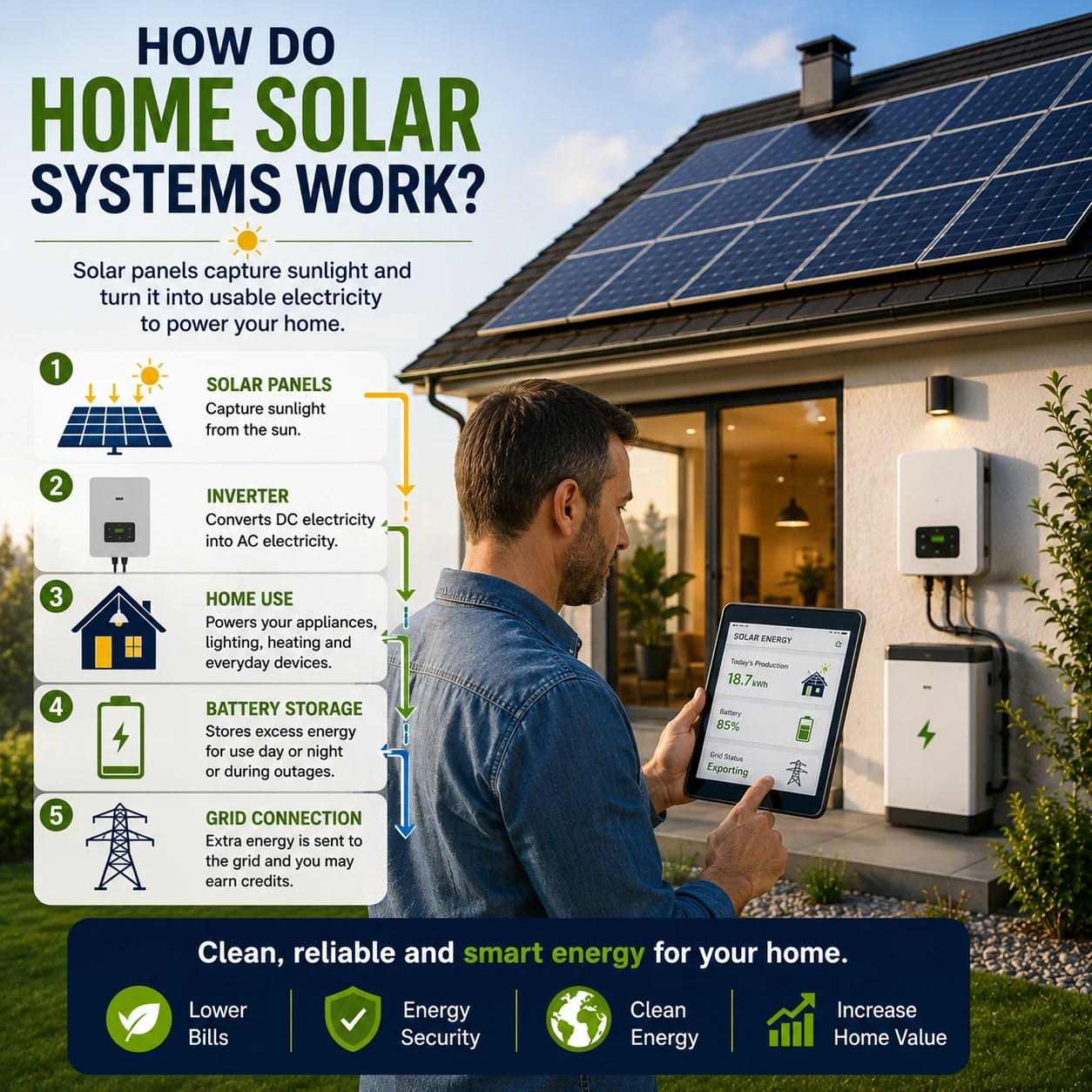 How do home solar systems work image