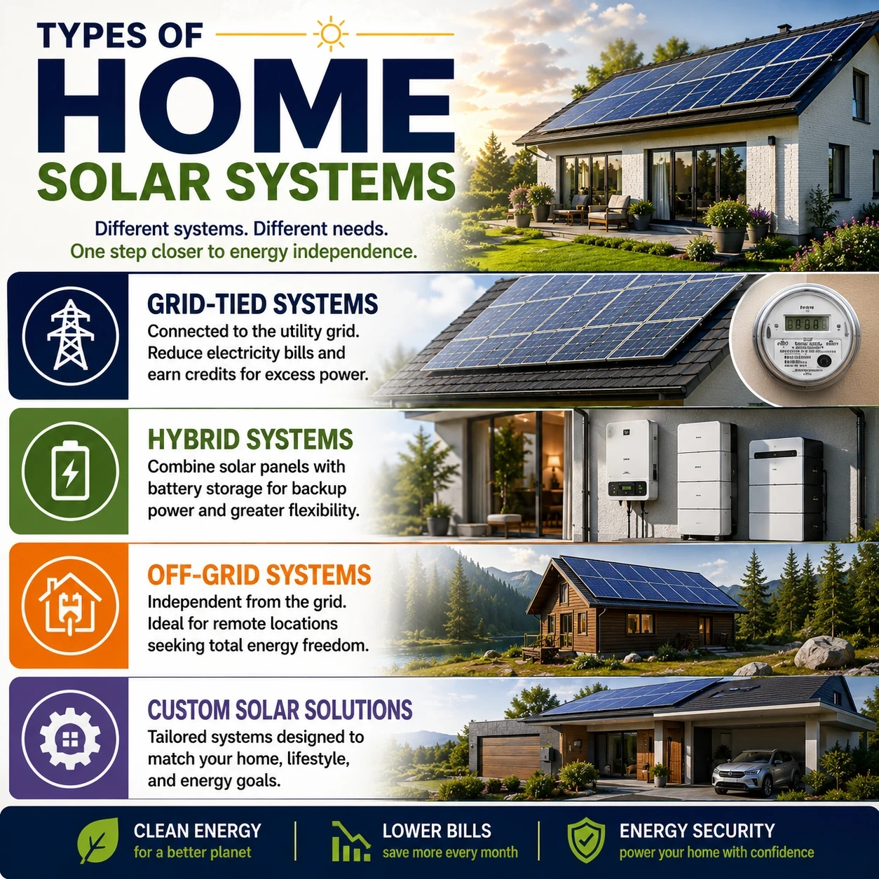 Types of home solar systems image