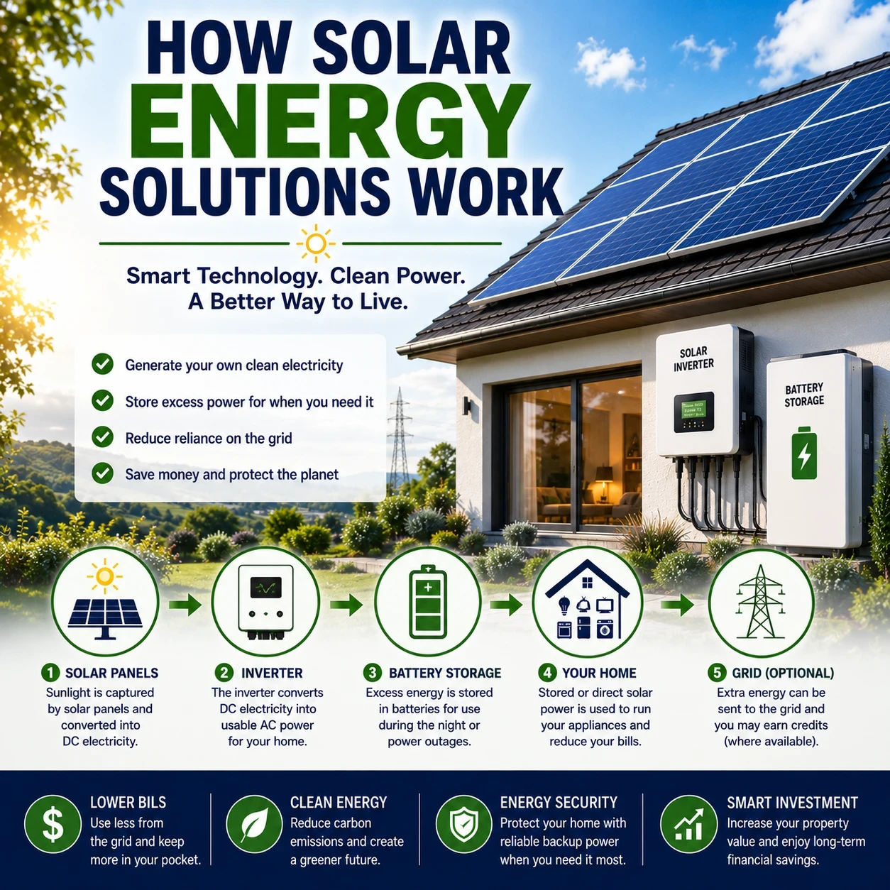 How solar energy solutions work image