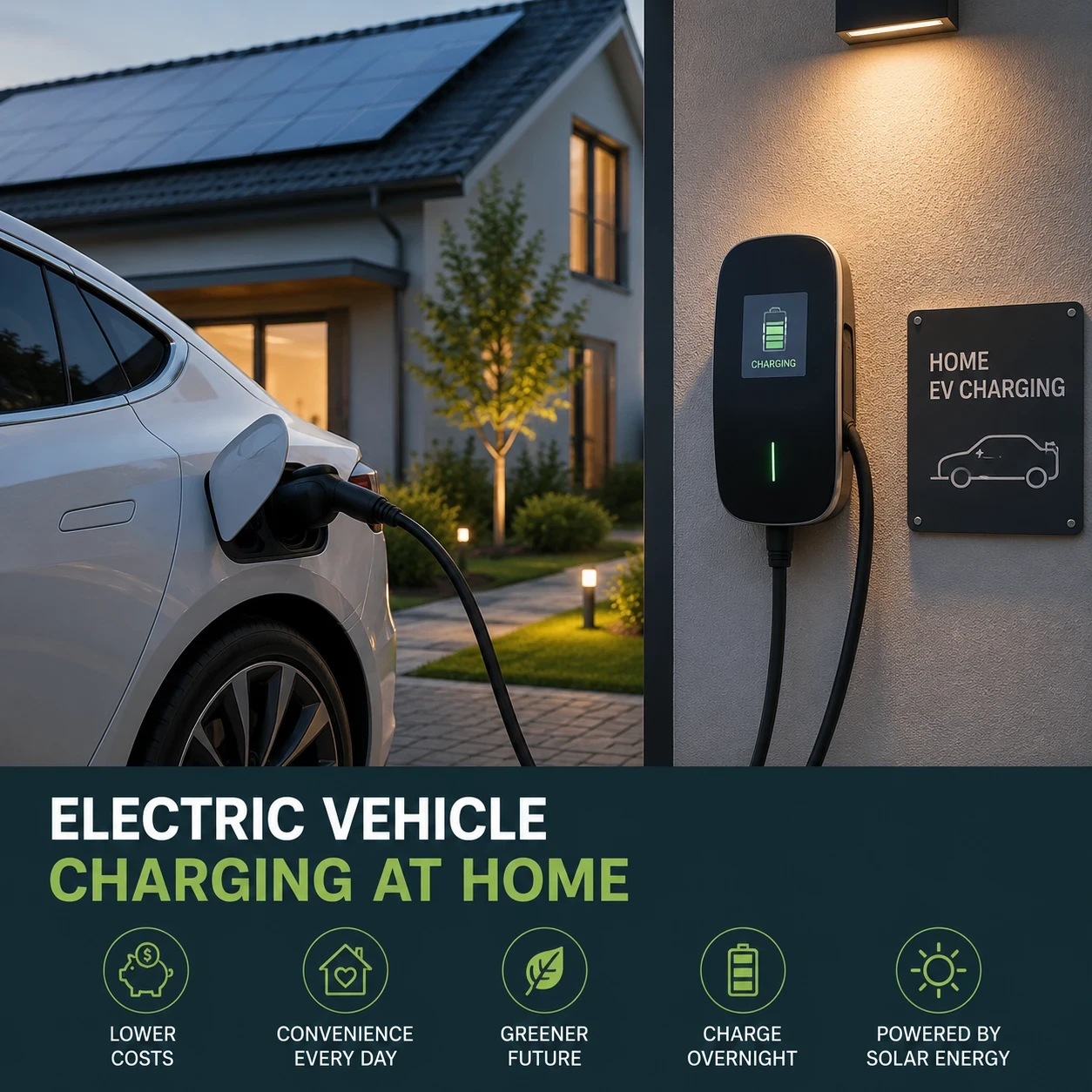 Electric vehicle charging at home image