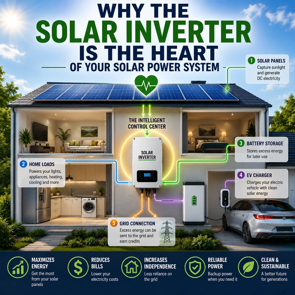 Why the solar inverter is the heart of the solar system image