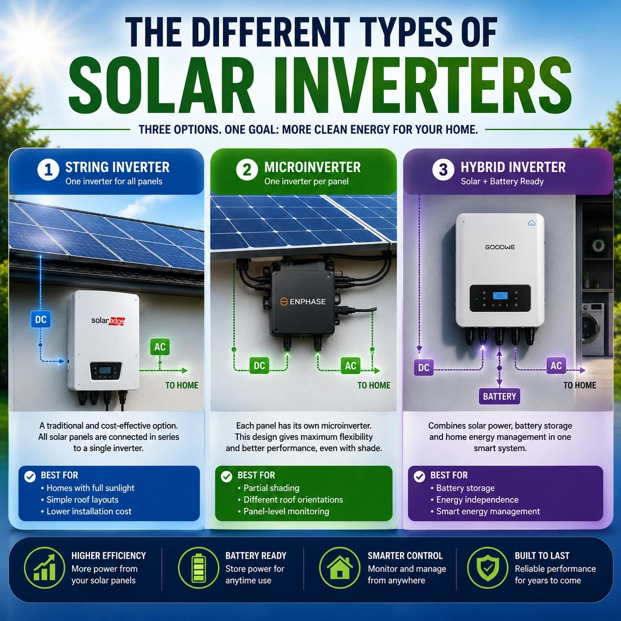 The different types of solar inverters image