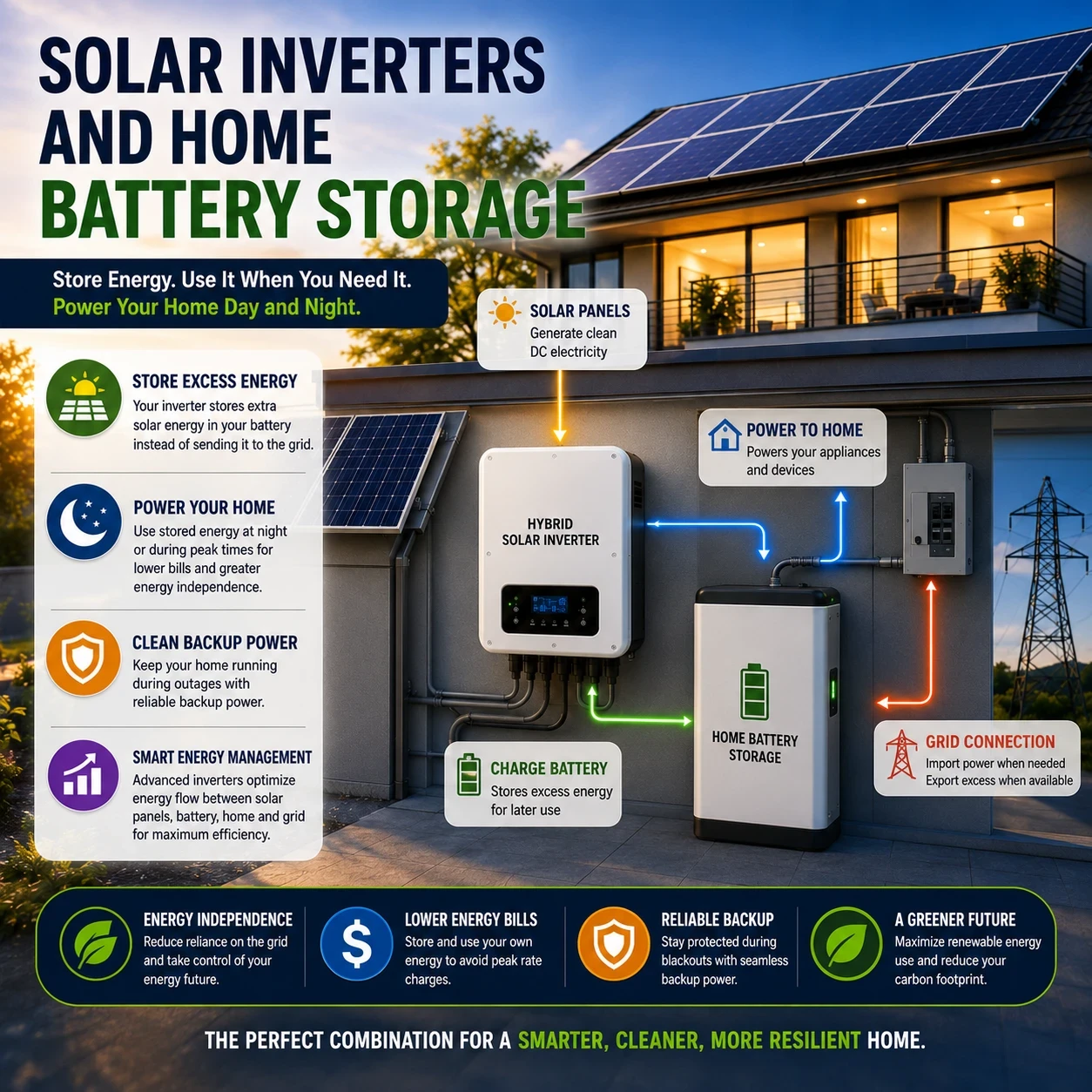 Solar inverters and home battery storage image