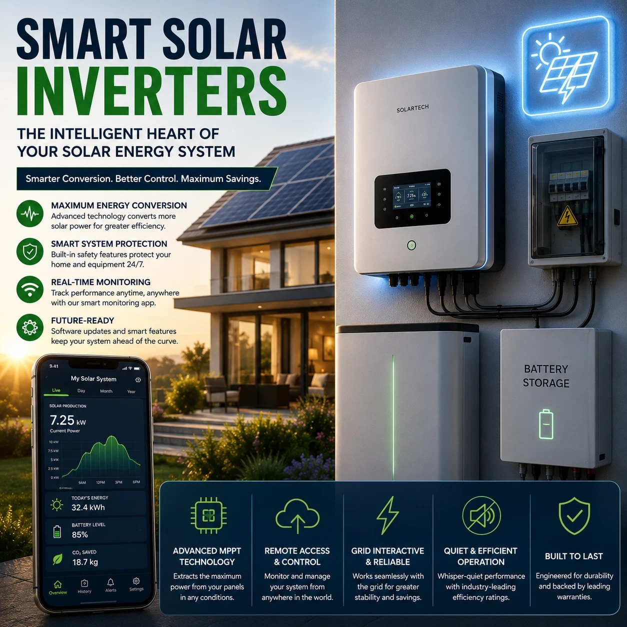 Smart solar inverters image