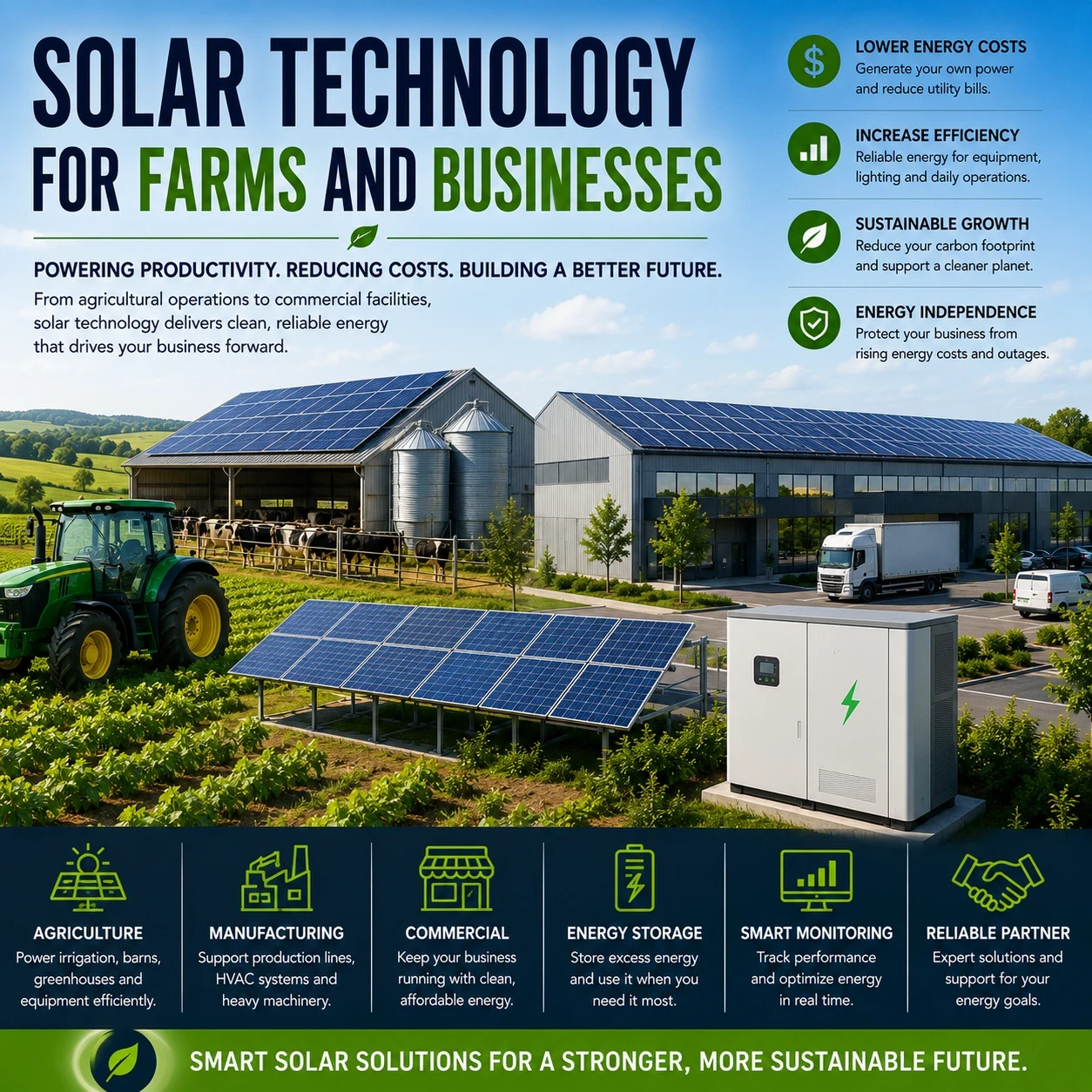 Solar technology for farms and businesses image