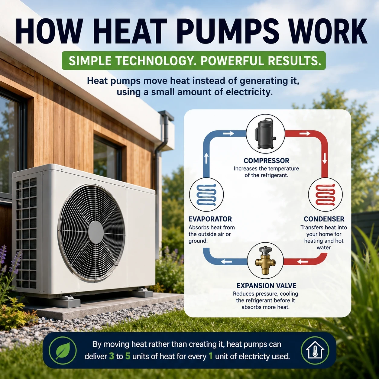 How heat pumps work image