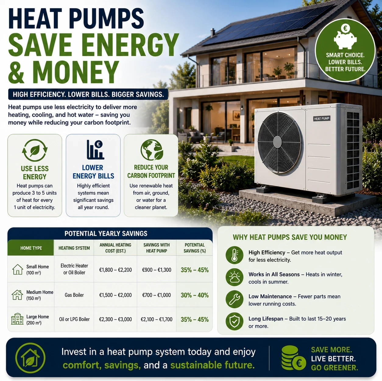 Heat pumps save energy and money image