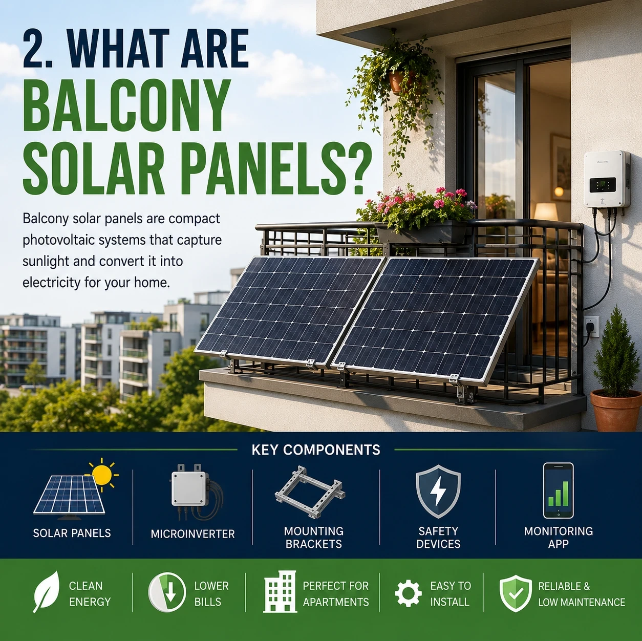 What are balcony solar panels image