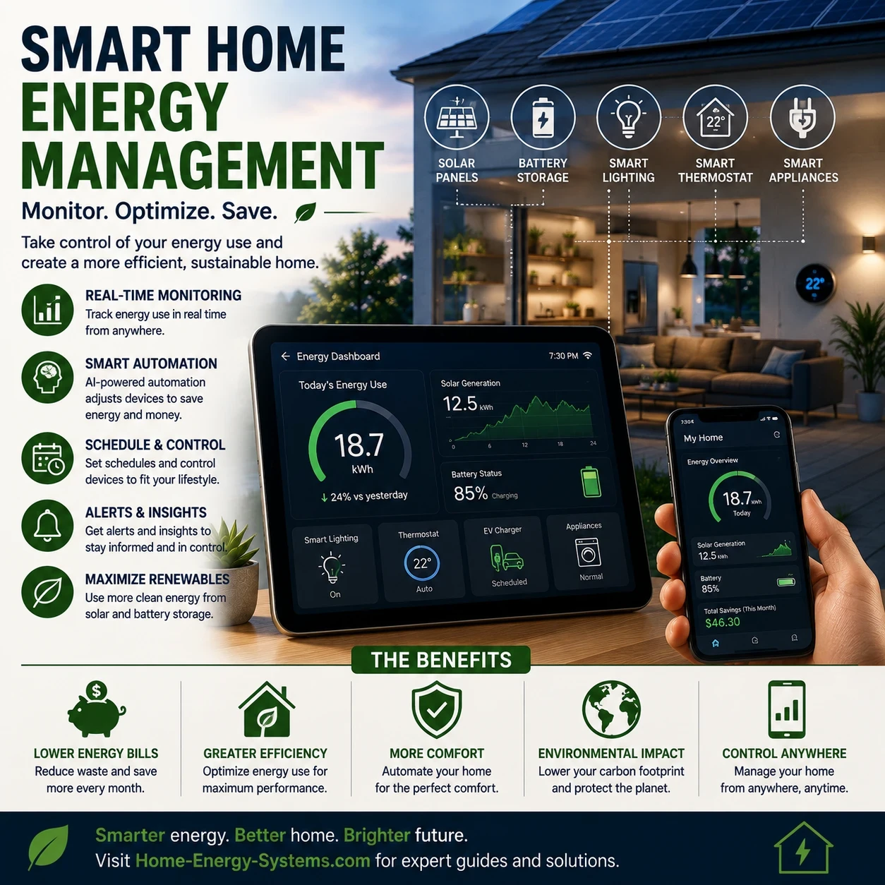 Energy efficient home systems smart home energy management image