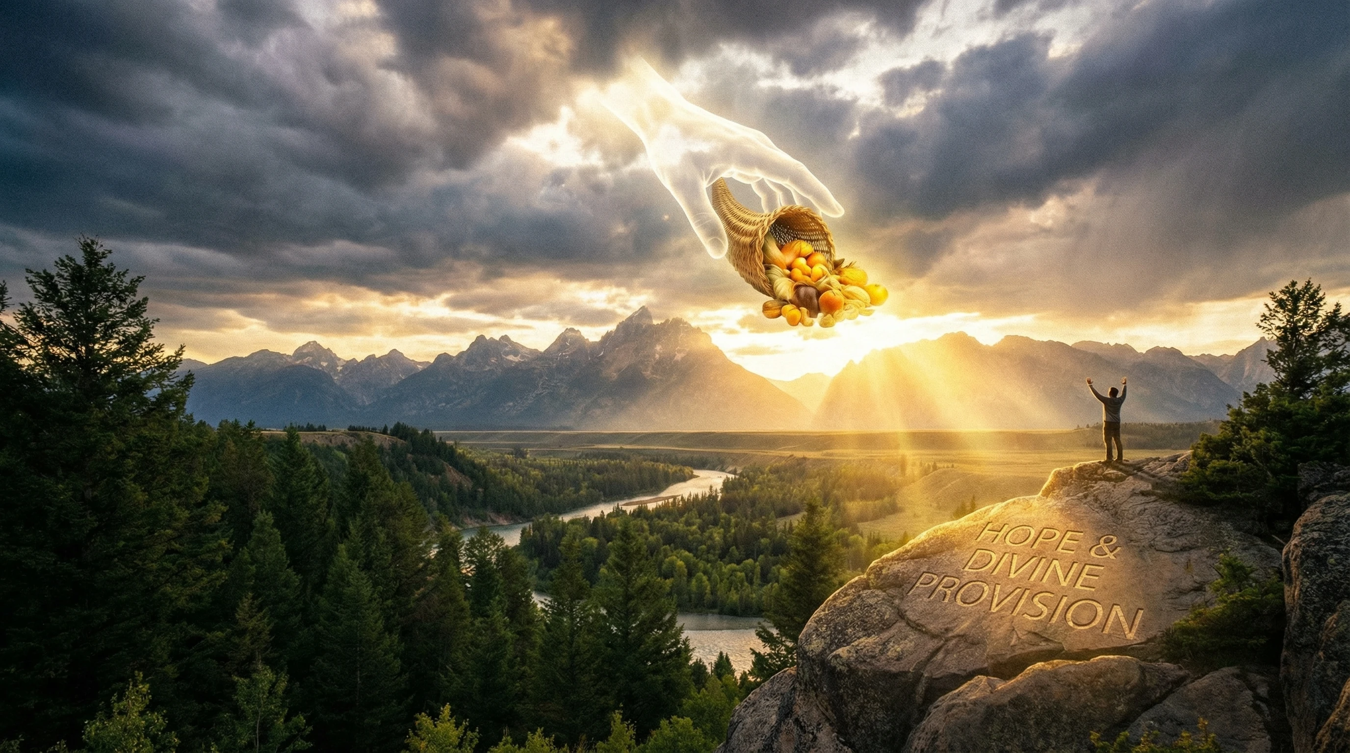 Modern table with bread and food