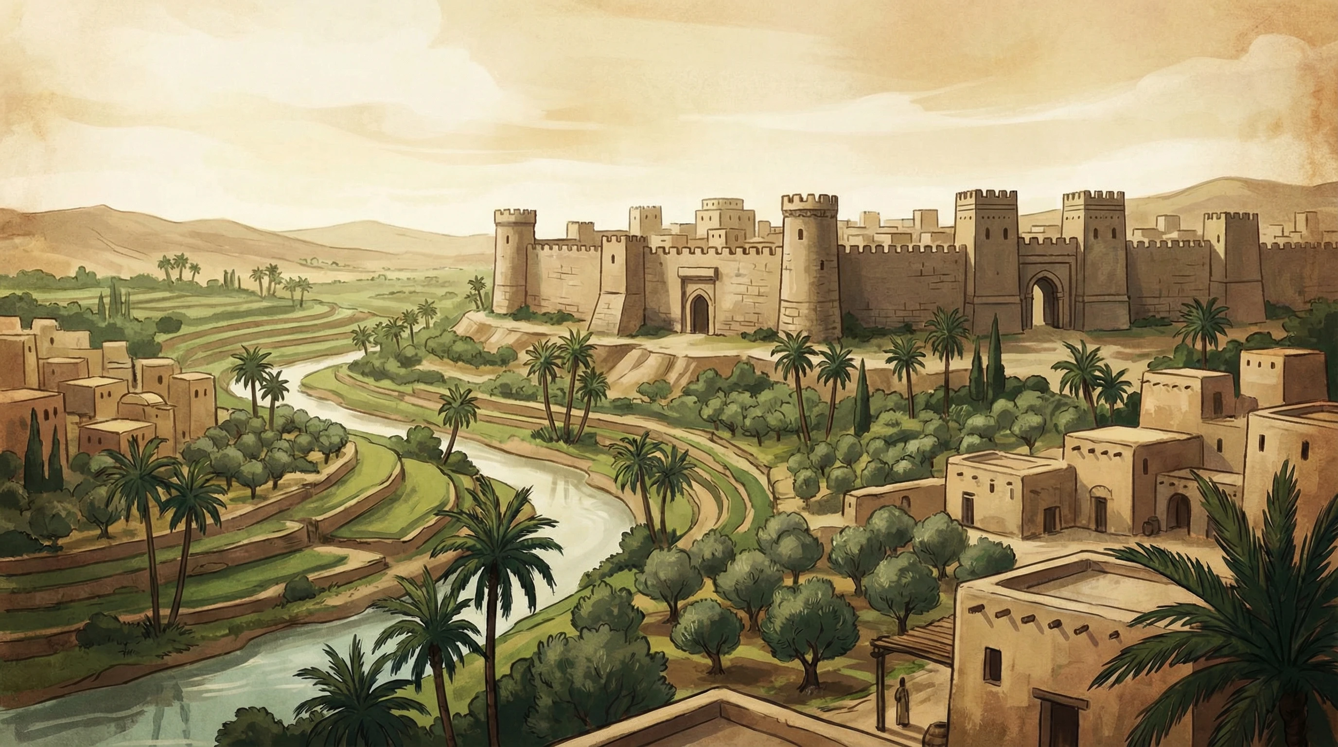 Walls of Jericho Illustration