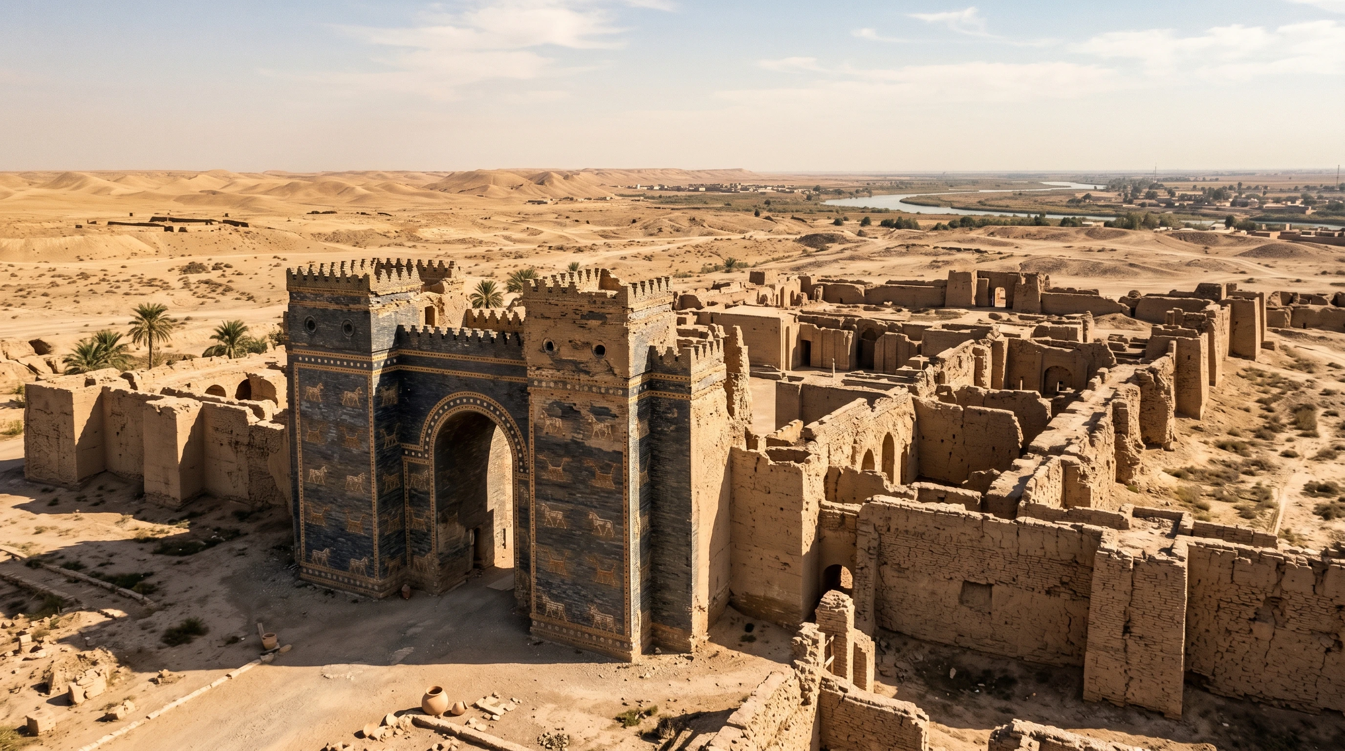 Ancient Babylon city ruins