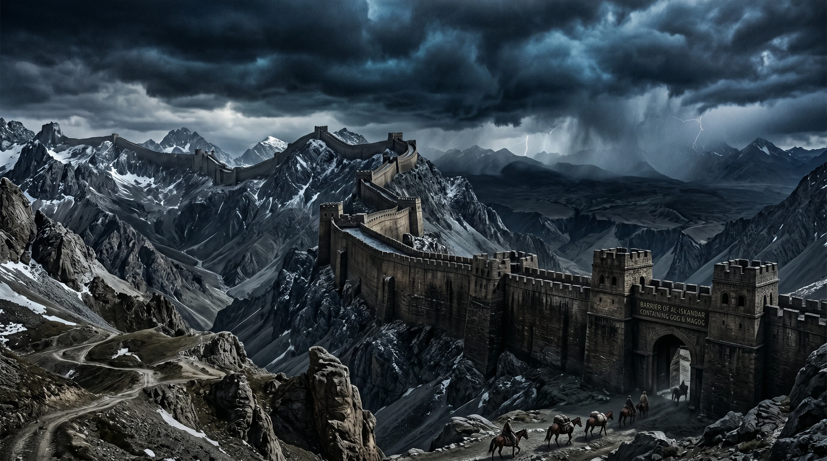 Vivid Illustration of Ancient Horde Behind a Barrier