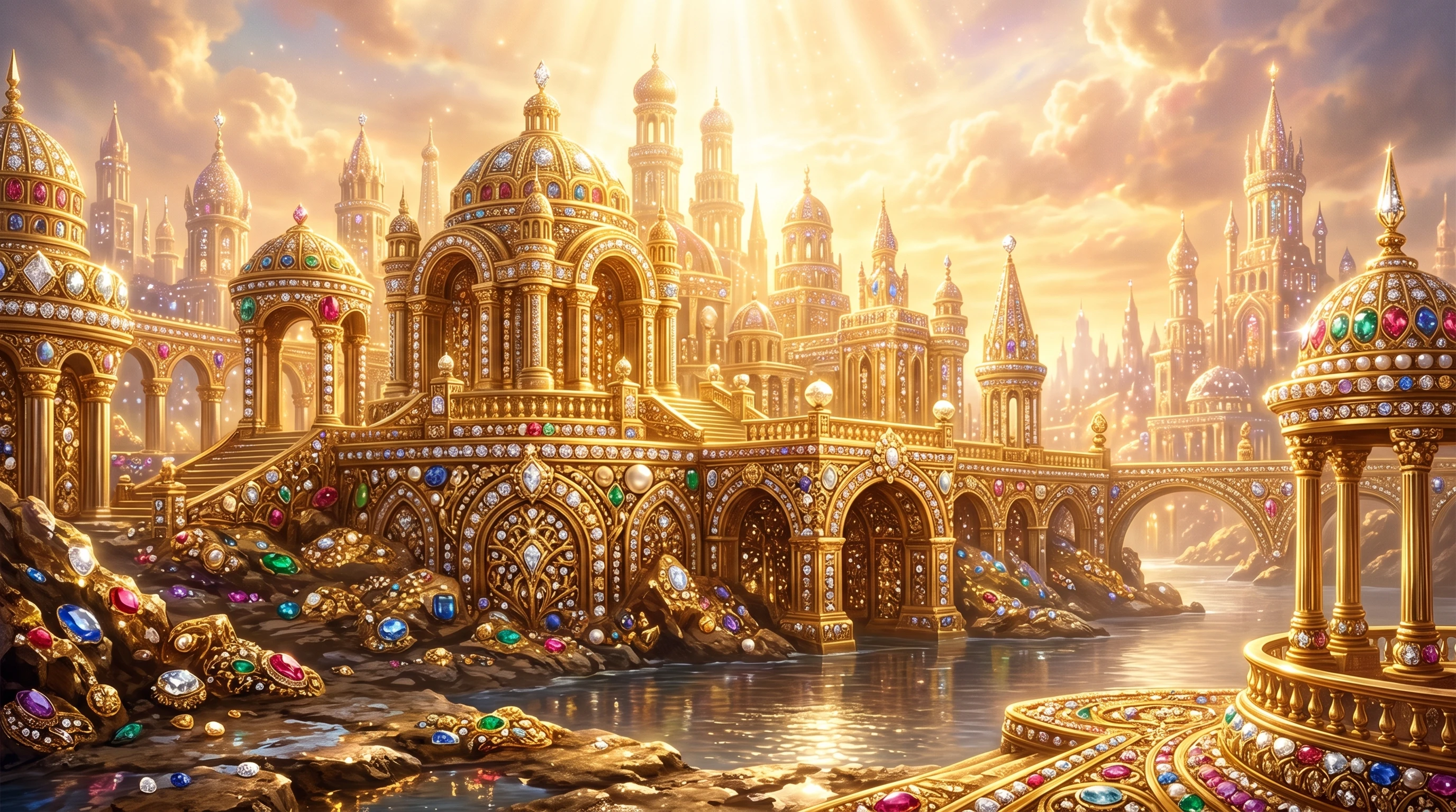 Symbolic city gates of New Jerusalem
