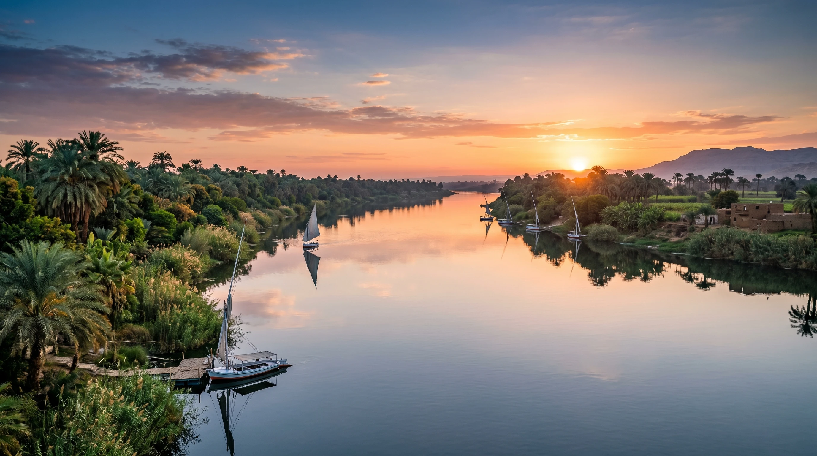 Sunrise over the Nile River