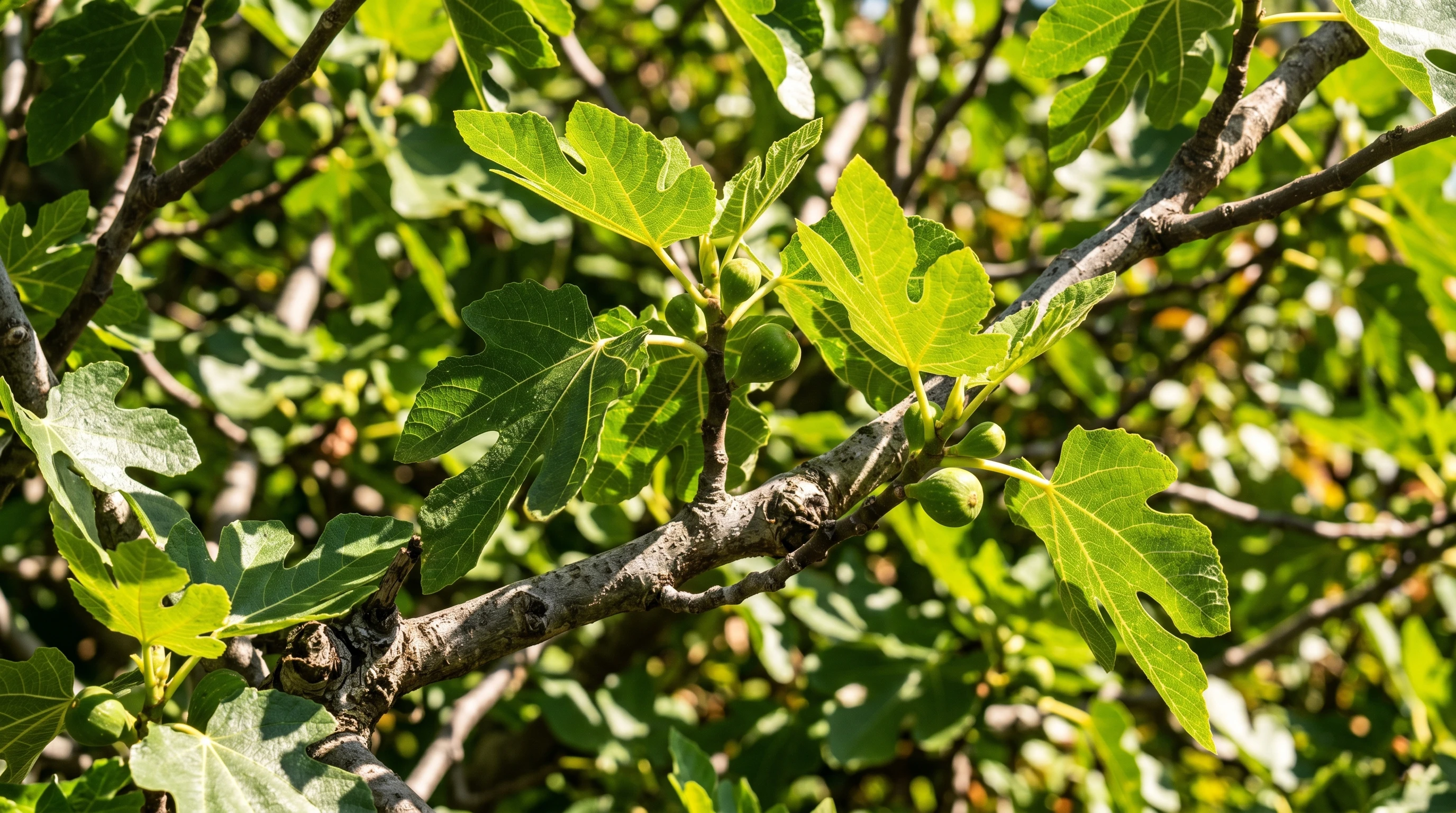 Fig Tree Branches in Sunlight