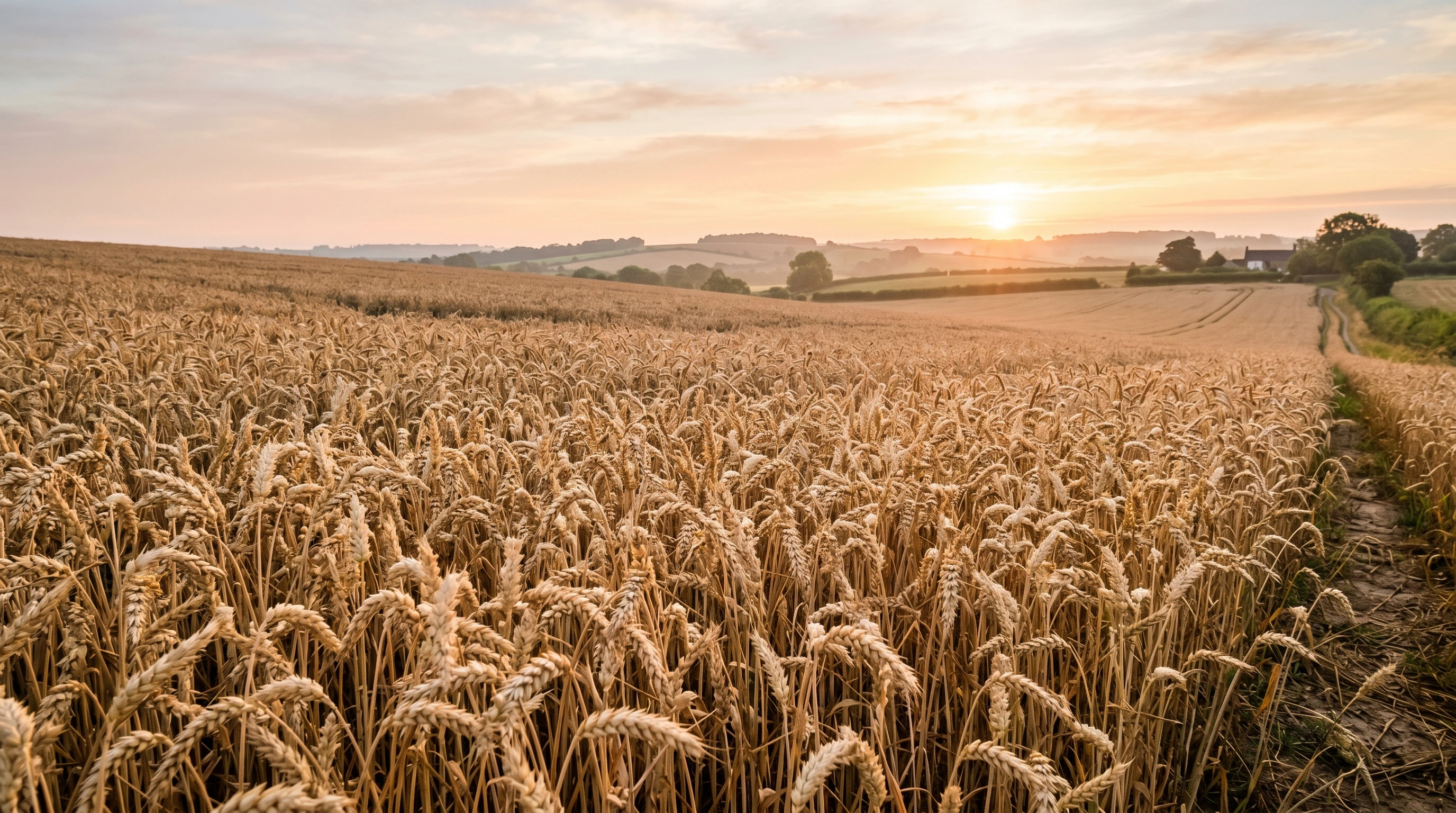 Field of Wheat Ready for Harvest