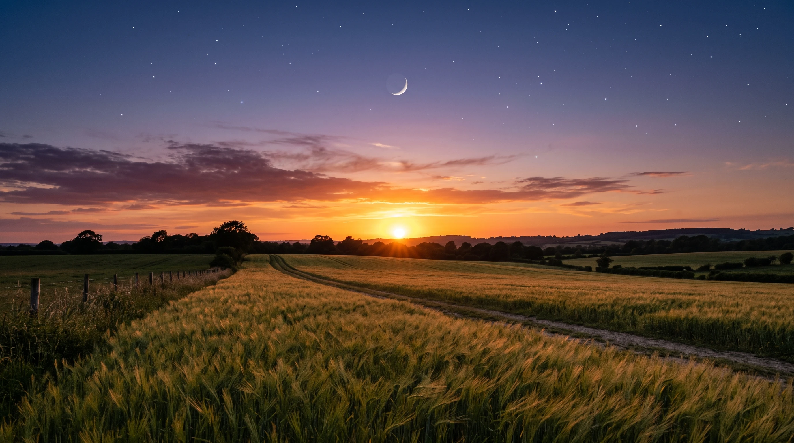 Genesis heavens lights sunset