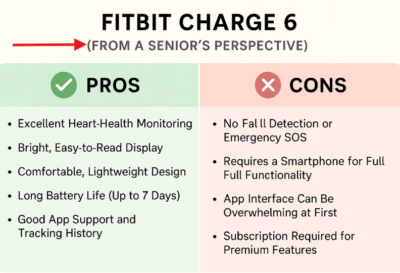 Fitbit Charge 6 pros and cons