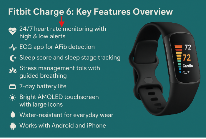 Fitbit Charge 6 key feaatures
