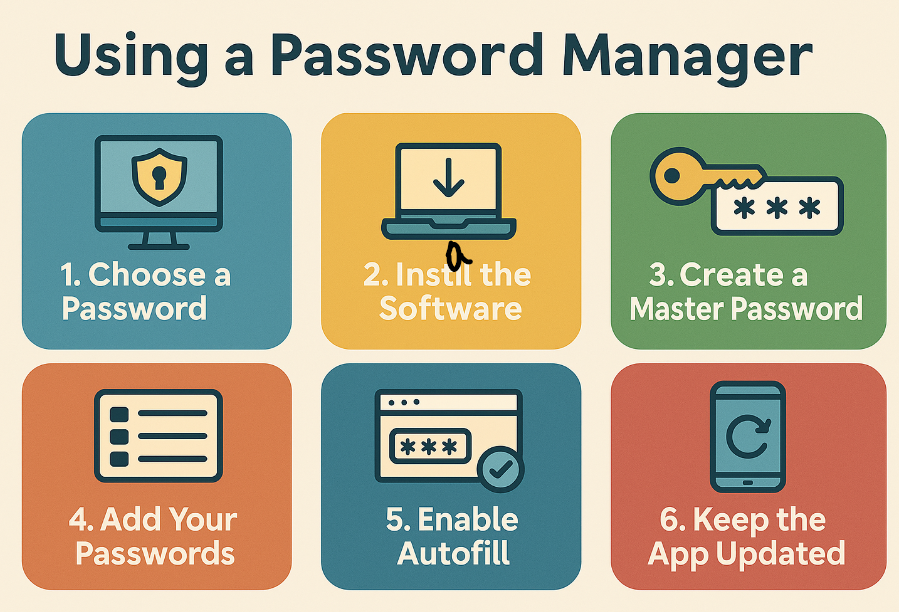 Tips Set Up and Use a Password Manager.
