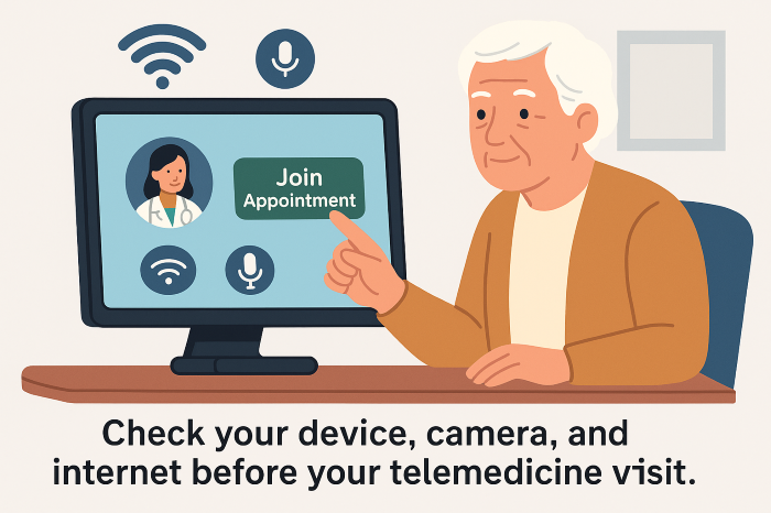 join telemedecine appountmlent early