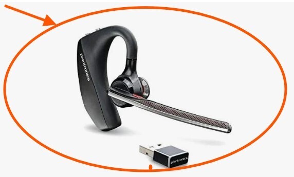 Poly Voyager 5200 Bluetooth Headsets.