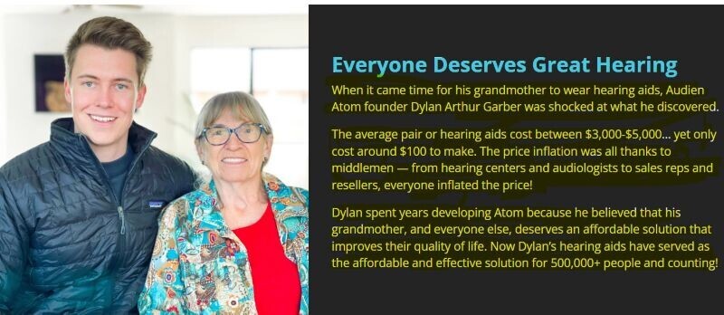 Audien Atom Pro Hearing Aids for seniors 