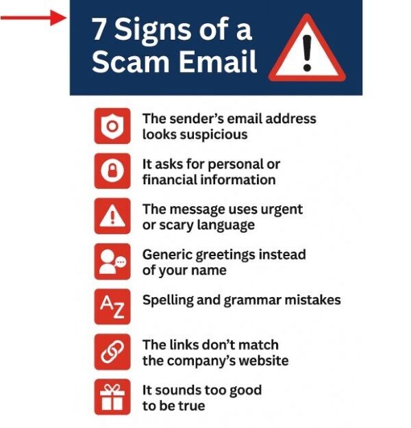 Common spam email red flags