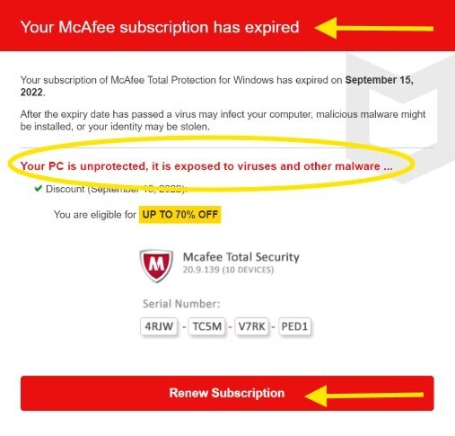Avoid clicking on suspicious links