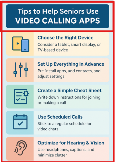 Tips to help seniors use video calling apps
