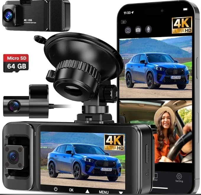 3-Channel Rexing Dash Cams