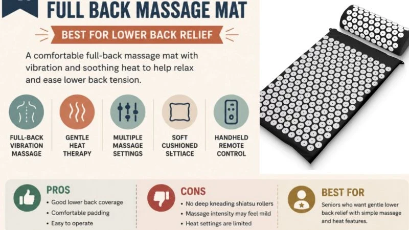 Sharper Image Full Back Massage Mat