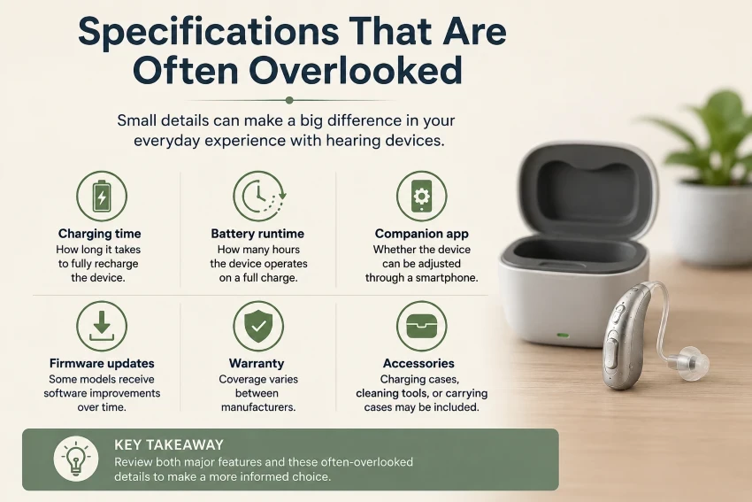 Often overlooked specifications